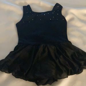 Girls leotard black size S (6/7)